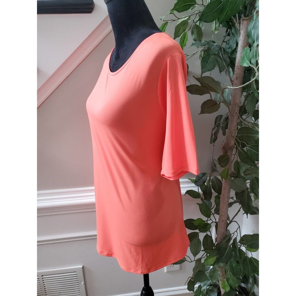 Chico's Women's Orange Solid Polyester Round Neck… - image 5